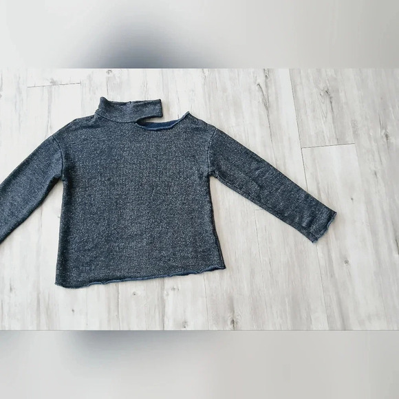 Revolve x Vimmia Sierra Mock Neck Cut Out Open Shoulder Knit Sweater Top Medium - Picture 4 of 6